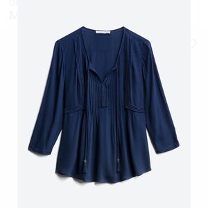 Pale Sky Blue flow blouse. Size Small